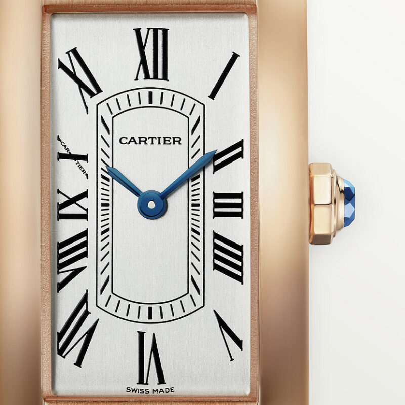 TANK AM??RICAINE WATCH SMALL MODEL QUARTZ MOVEMENT ROSE GOLD LEATHER CRWGTA0133 - Image 2