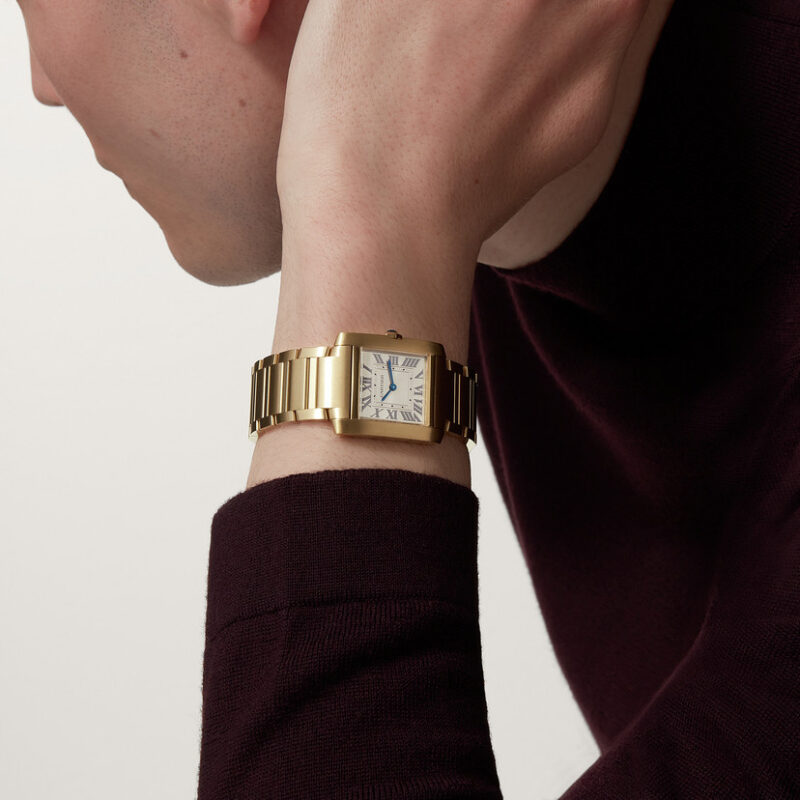 TANK FRANAISE WATCH MEDIUM MODEL QUARTZ MOVEMENT YELLOW GOLD CRWGTA0113 - Image 10