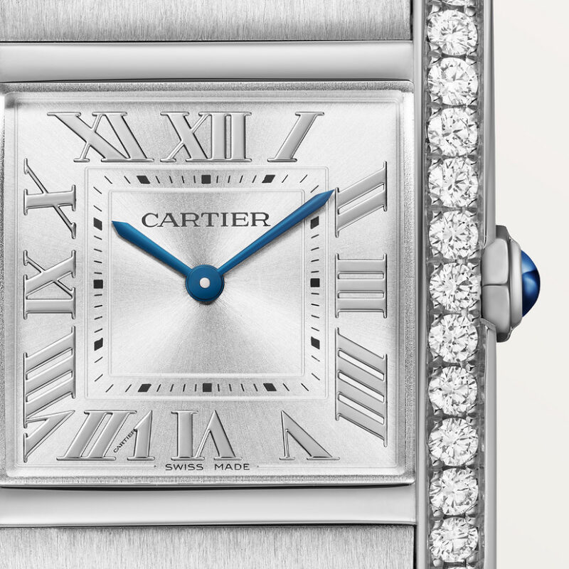 TANK FRANAISE WATCH MEDIUM MODEL QUARTZ MOVEMENT STEEL DIAMONDS CRW4TA0021 - Image 2