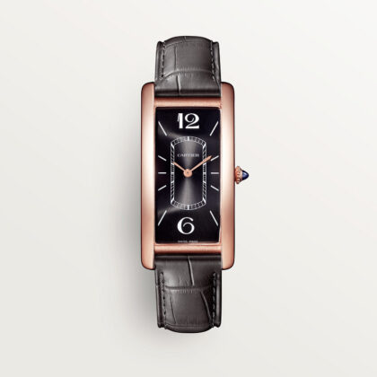TANK CINTR??E WATCH LARGE MODEL ROSE GOLD LEATHER CRWGTA0025