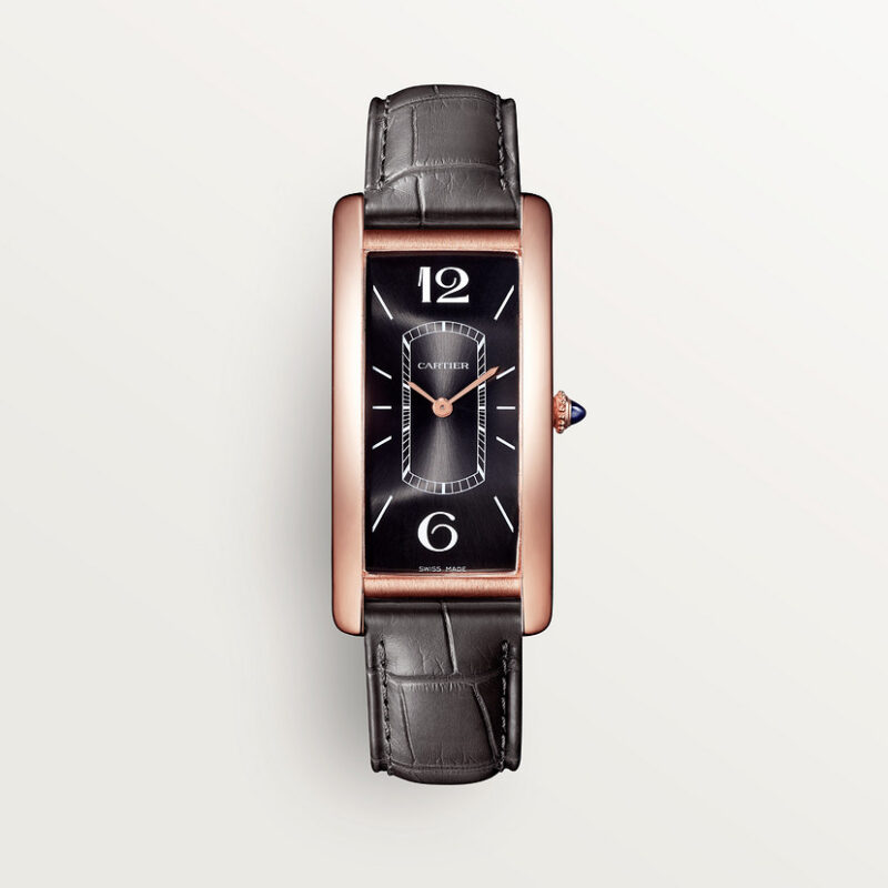 TANK CINTR??E WATCH LARGE MODEL ROSE GOLD LEATHER CRWGTA0025