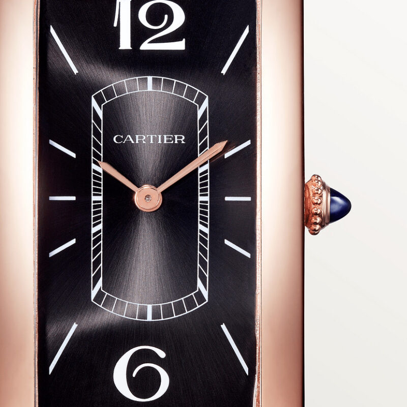TANK CINTR??E WATCH LARGE MODEL ROSE GOLD LEATHER CRWGTA0025 - Image 6