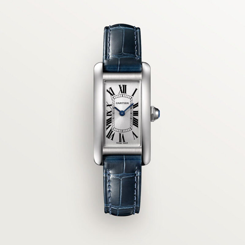 TANK AM??RICAINE WATCH SMALL MODEL QUARTZ MOVEMENT STEEL LEATHER CRWSTA0043 - Image 2