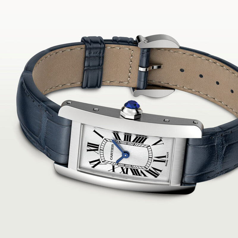TANK AM??RICAINE WATCH SMALL MODEL QUARTZ MOVEMENT STEEL LEATHER CRWSTA0043 - Image 6