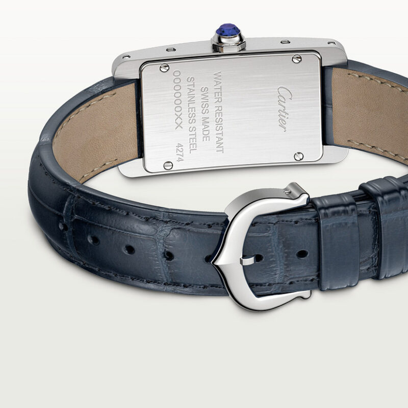 TANK AM??RICAINE WATCH SMALL MODEL QUARTZ MOVEMENT STEEL LEATHER CRWSTA0043 - Image 7