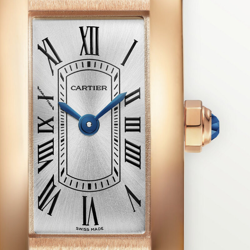 TANK AM??RICAINE WATCH MINI MODEL QUARTZ MOVEMENT ROSE GOLD LEATHER CRWGTA0132 - Image 2