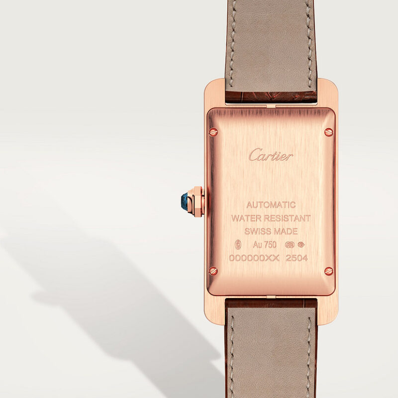 TANK AM??RICAINE WATCH MEDIUM MODEL ROSE GOLD LEATHER CRWGTA0046 - Image 2