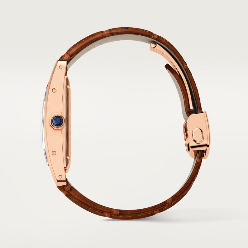 TANK AM??RICAINE WATCH MEDIUM MODEL ROSE GOLD LEATHER CRWGTA0046 - Image 3