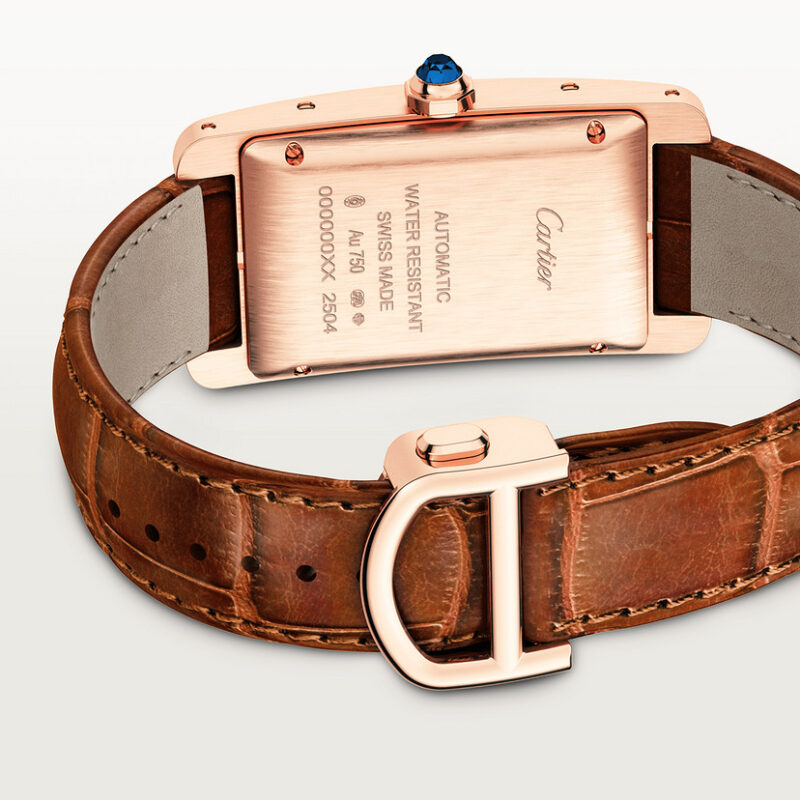 TANK AM??RICAINE WATCH MEDIUM MODEL ROSE GOLD LEATHER CRWGTA0046 - Image 5