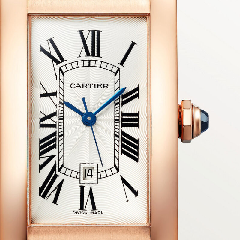 TANK AM??RICAINE WATCH MEDIUM MODEL ROSE GOLD LEATHER CRWGTA0046 - Image 7