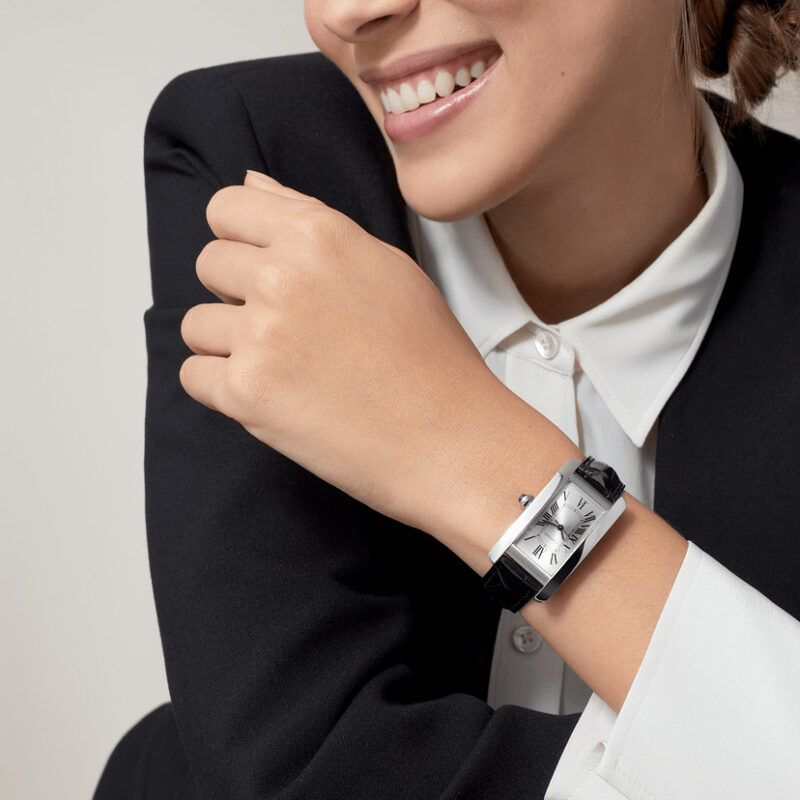 TANK AM??RICAINE WATCH MEDIUM MODEL STEEL LEATHER CRWSTA0044 - Image 11