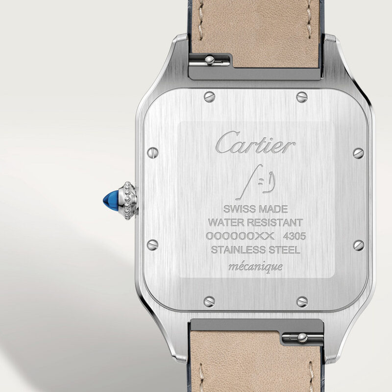 SANTOS-DUMONT WATCH EXTRA-LARGE MODEL ROSE GOLD STEEL LEATHER CRW2SA0017 - Image 2