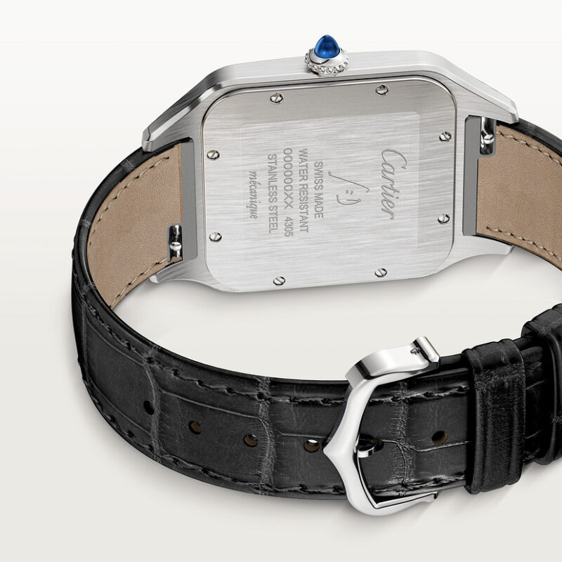 SANTOS-DUMONT WATCH EXTRA-LARGE MODEL ROSE GOLD STEEL LEATHER CRW2SA0017 - Image 5