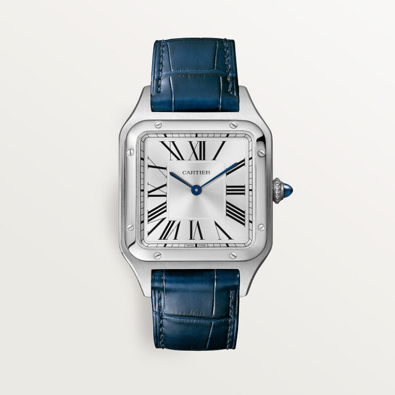 SANTOS-DUMONT WATCH LARGE MODEL QUARTZ MOVEMENT STEEL LEATHER CRWSSA0022 - Image 2