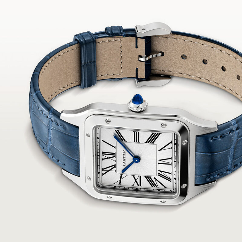 SANTOS-DUMONT WATCH LARGE MODEL QUARTZ MOVEMENT STEEL LEATHER CRWSSA0022 - Image 7