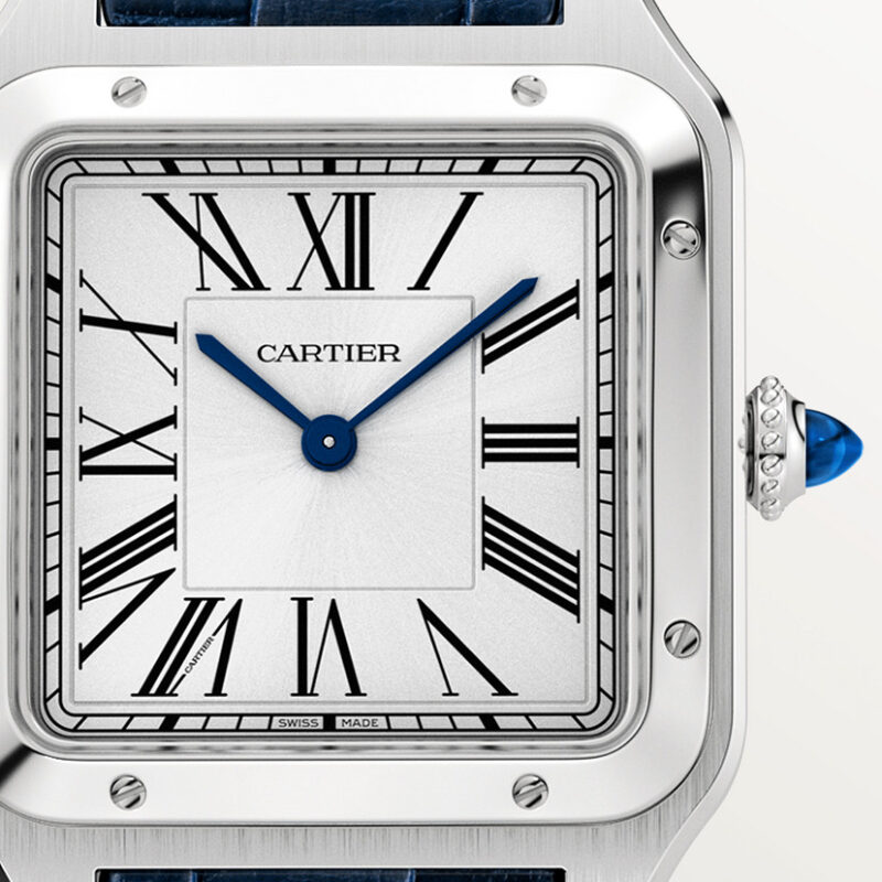 SANTOS-DUMONT WATCH LARGE MODEL QUARTZ MOVEMENT STEEL LEATHER CRWSSA0022 - Image 9