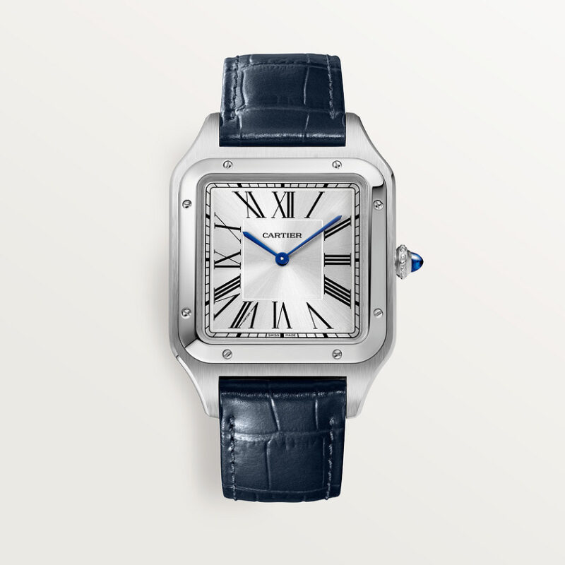 SANTOS-DUMONT WATCH EXTRA-LARGE MODEL STEEL LEATHER CRWSSA0032 - Image 2