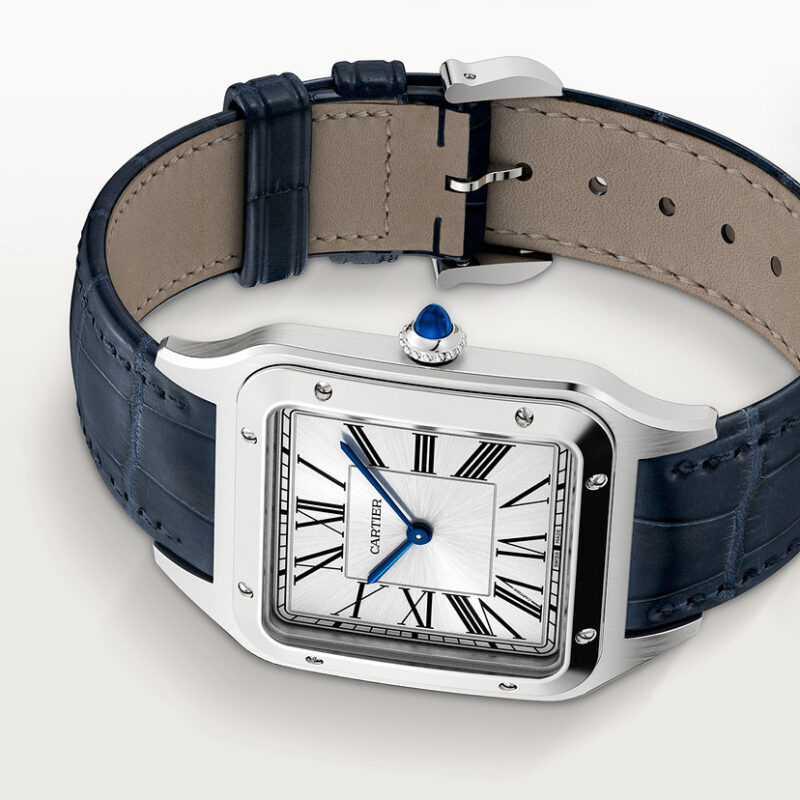 SANTOS-DUMONT WATCH EXTRA-LARGE MODEL STEEL LEATHER CRWSSA0032 - Image 6