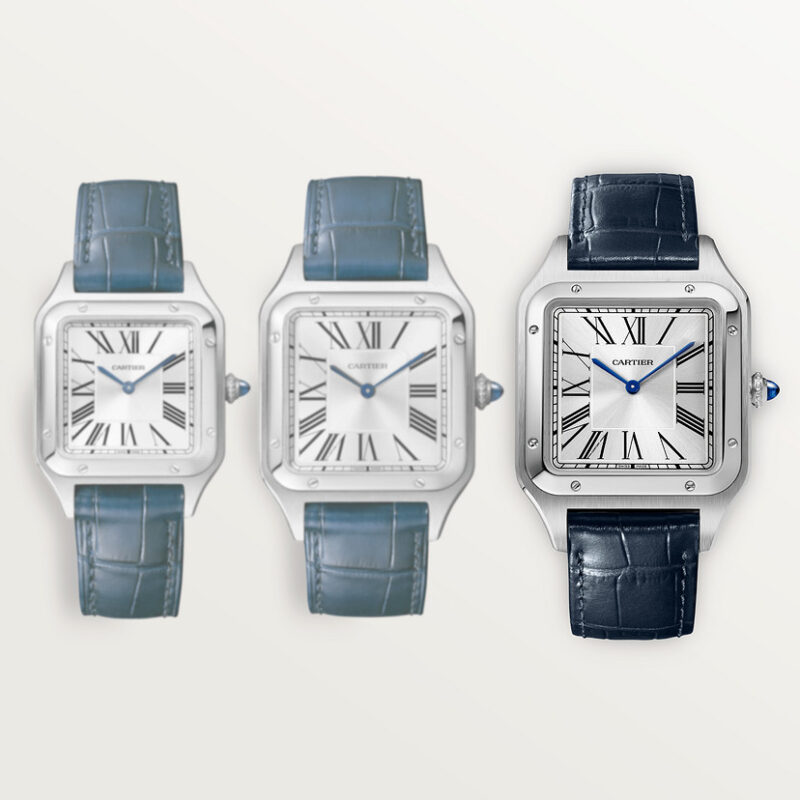 SANTOS-DUMONT WATCH EXTRA-LARGE MODEL STEEL LEATHER CRWSSA0032 - Image 8