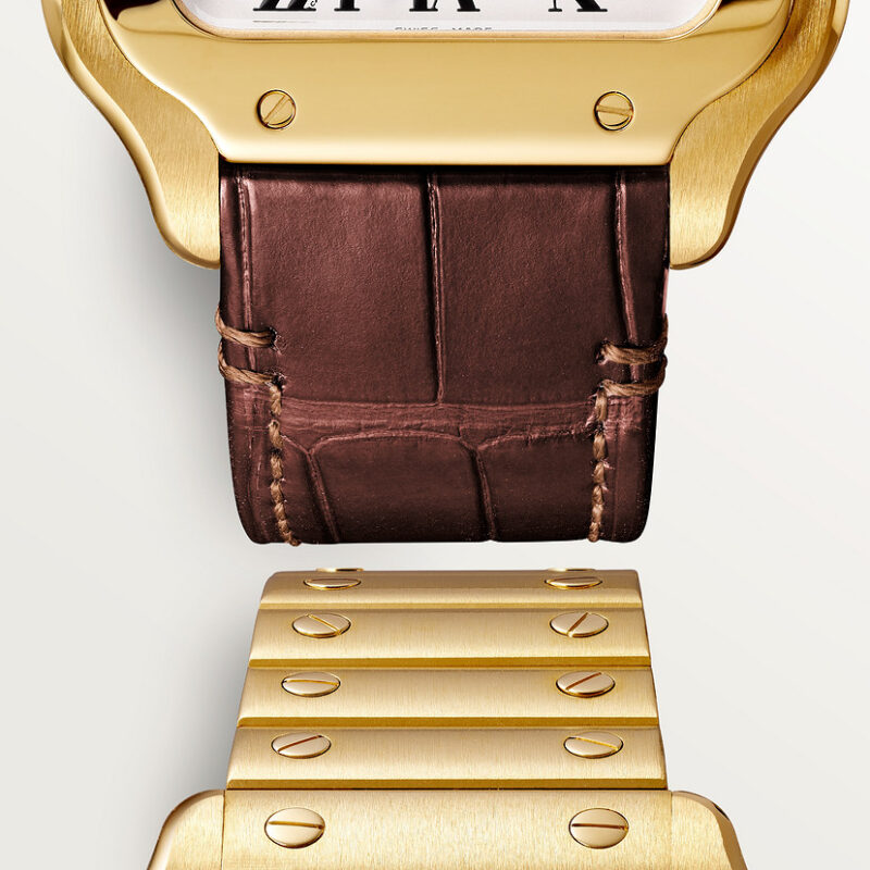 SANTOS DE CARTIER WATCH MEDIUM MODEL YELLOW GOLD CRWGSA0030 - Image 4