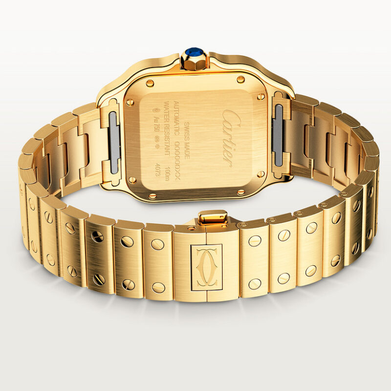 SANTOS DE CARTIER WATCH MEDIUM MODEL YELLOW GOLD CRWGSA0030 - Image 5