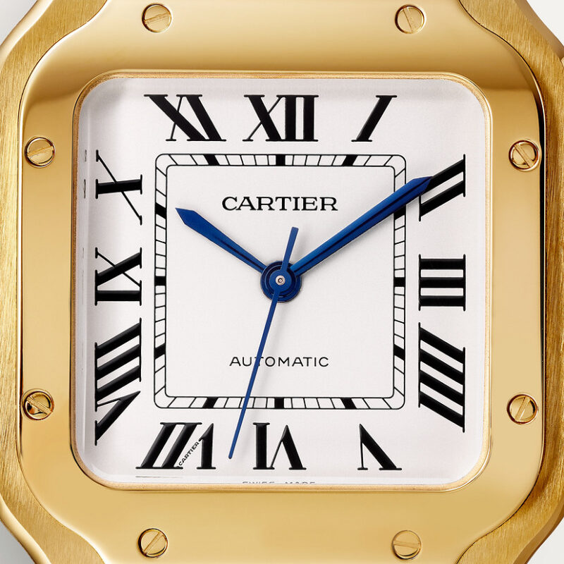 SANTOS DE CARTIER WATCH MEDIUM MODEL YELLOW GOLD CRWGSA0030 - Image 7