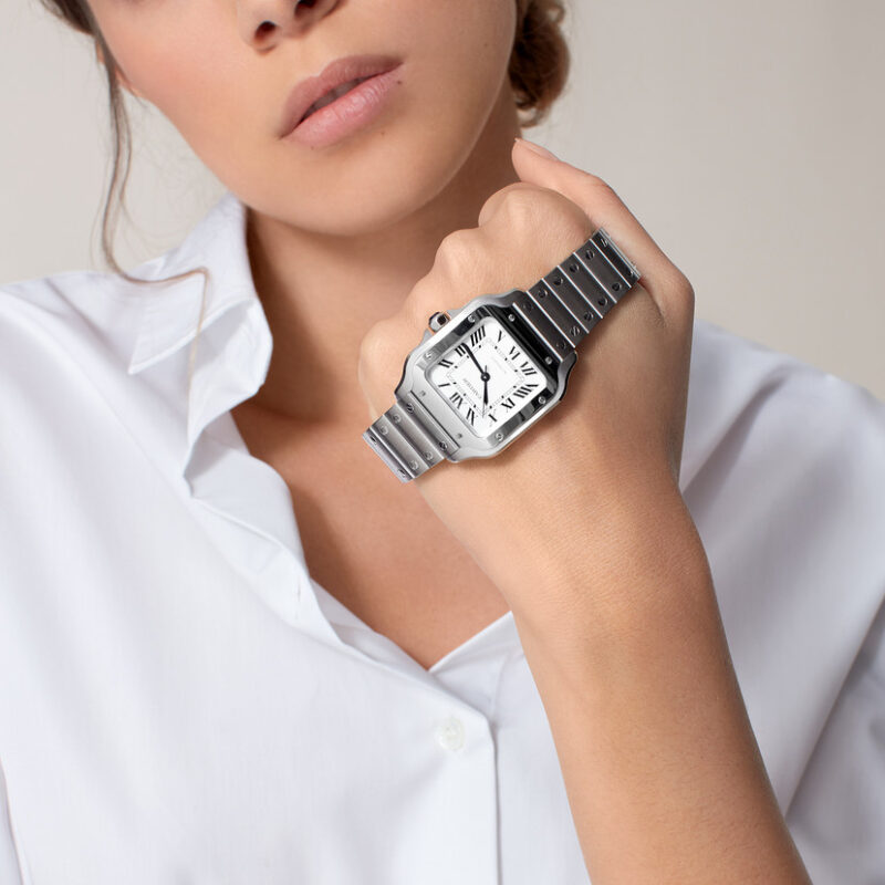 SANTOS DE CARTIER WATCH MEDIUM MODEL STEEL CRWSSA0029 - Image 8