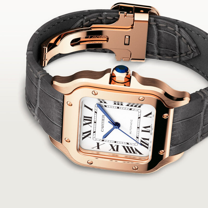 SANTOS DE CARTIER WATCH MEDIUM MODEL ROSE GOLD CRWGSA0028 - Image 5