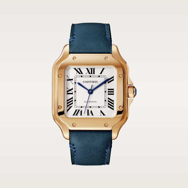 SANTOS DE CARTIER WATCH MEDIUM MODEL ROSE GOLD CRWGSA0028 - Image 6