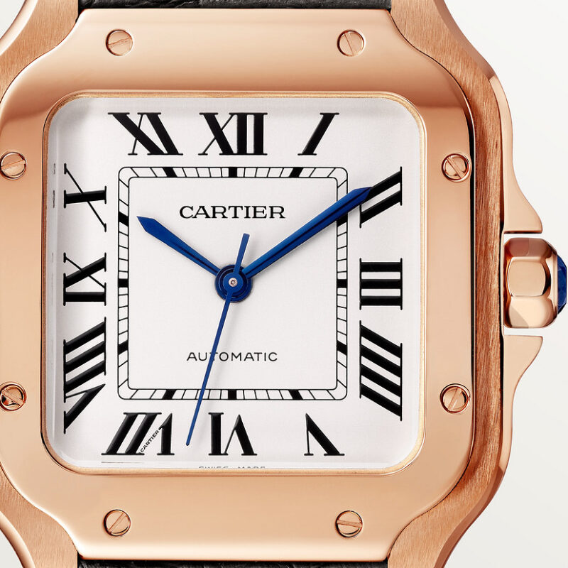 SANTOS DE CARTIER WATCH MEDIUM MODEL ROSE GOLD CRWGSA0028 - Image 7