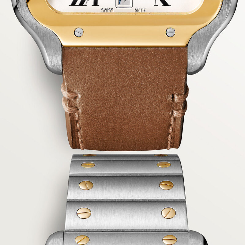 SANTOS DE CARTIER WATCH LARGE MODEL YELLOW GOLD STEEL CRW2SA0009 - Image 5
