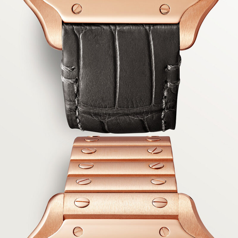 SANTOS DE CARTIER WATCH MEDIUM MODEL ROSE GOLD CRWGSA0031 - Image 3