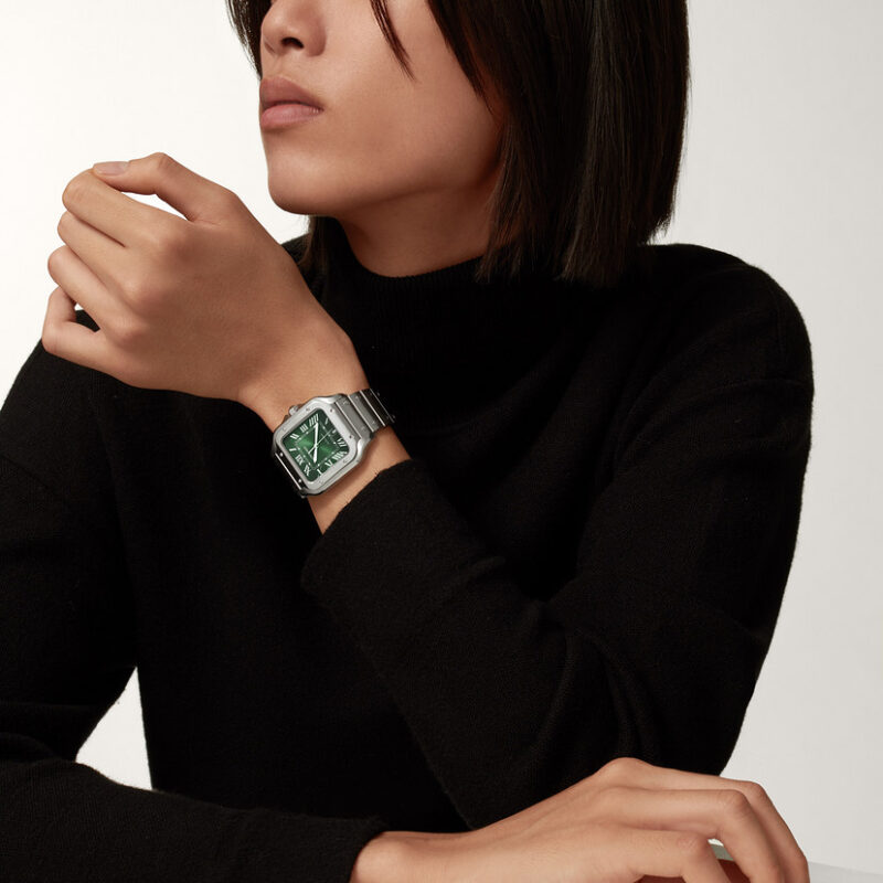 SANTOS DE CARTIER WATCH LARGE MODEL STEEL CRWSSA0062 - Image 2