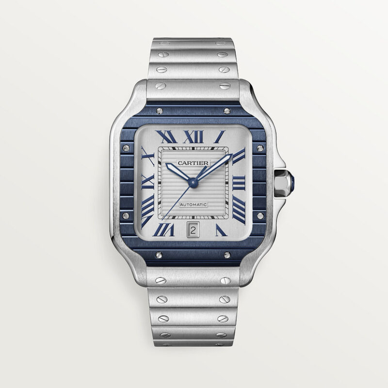 SANTOS DE CARTIER WATCH LARGE MODEL STEEL PVD CRWSSA0047