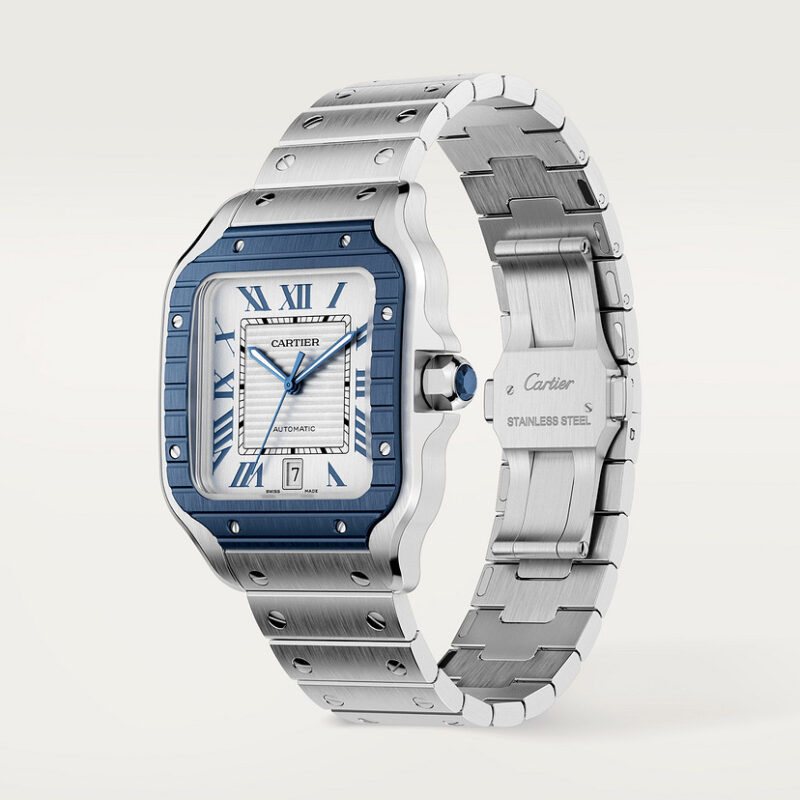 SANTOS DE CARTIER WATCH LARGE MODEL STEEL PVD CRWSSA0047 - Image 2