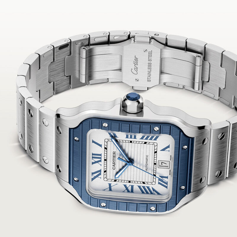 SANTOS DE CARTIER WATCH LARGE MODEL STEEL PVD CRWSSA0047 - Image 7