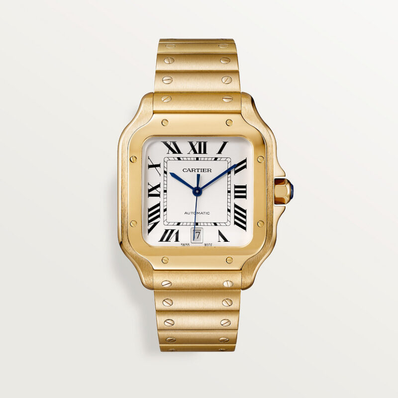 SANTOS DE CARTIER WATCH LARGE MODEL YELLOW GOLD CRWGSA0029