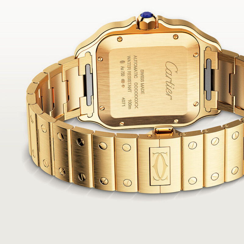 SANTOS DE CARTIER WATCH LARGE MODEL YELLOW GOLD CRWGSA0029 - Image 5