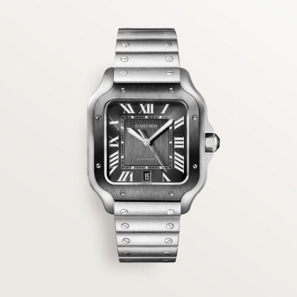 SANTOS DE CARTIER WATCH LARGE MODEL STEEL ADLC CRWSSA0037