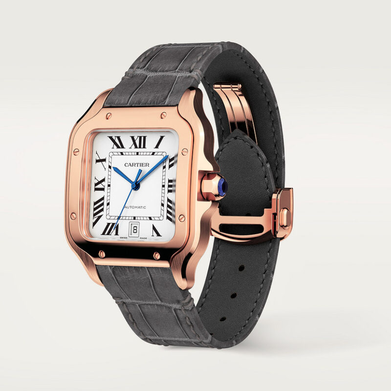 SANTOS DE CARTIER WATCH LARGE MODEL ROSE GOLD CRWGSA0019 - Image 3
