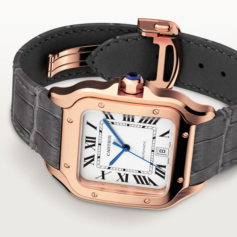 SANTOS DE CARTIER WATCH LARGE MODEL ROSE GOLD CRWGSA0019 - Image 5