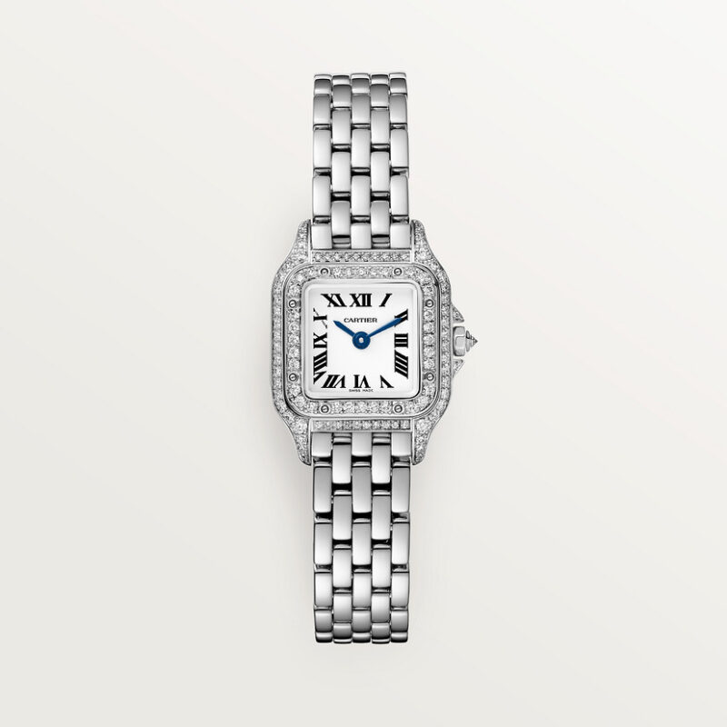 PANTH??RE DE CARTIER WATCH MINI MODEL QUARTZ MOVEMENT WHITE GOLD CRWJPN0046