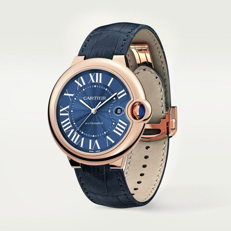 BALLON BLEU DE CARTIER WATCH 42MM ROSE GOLD LEATHER CRWGBB0036 - Image 3