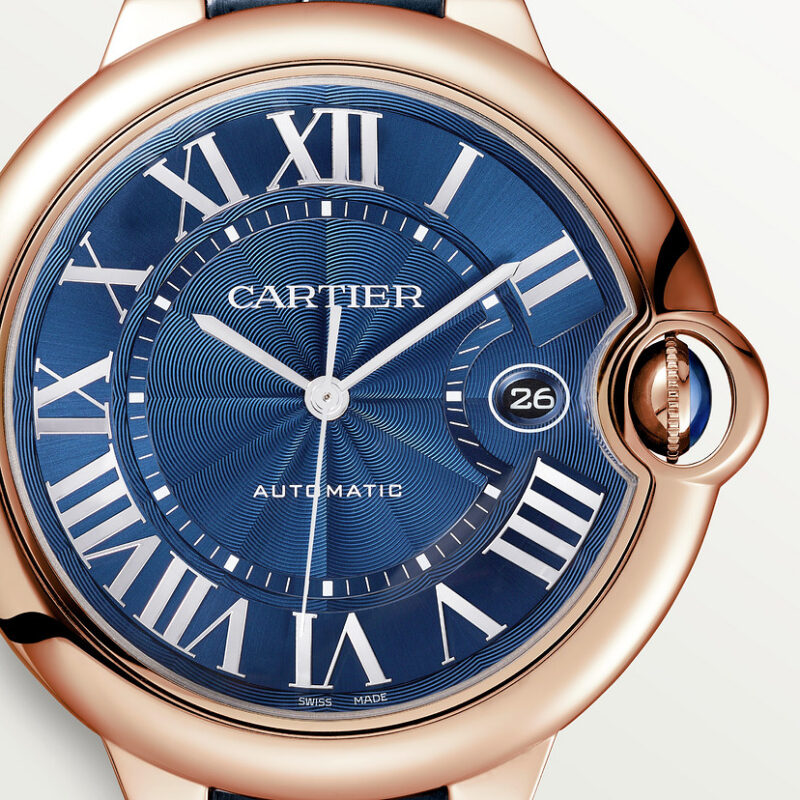 BALLON BLEU DE CARTIER WATCH 42MM ROSE GOLD LEATHER CRWGBB0036 - Image 7
