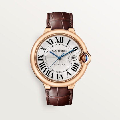 BALLON BLEU DE CARTIER WATCH 42MM ROSE GOLD LEATHER CRWGBB0030