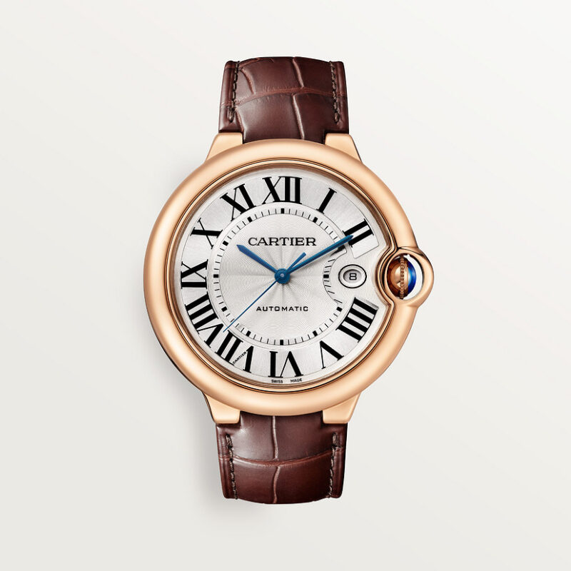 BALLON BLEU DE CARTIER WATCH 42MM ROSE GOLD LEATHER CRWGBB0030