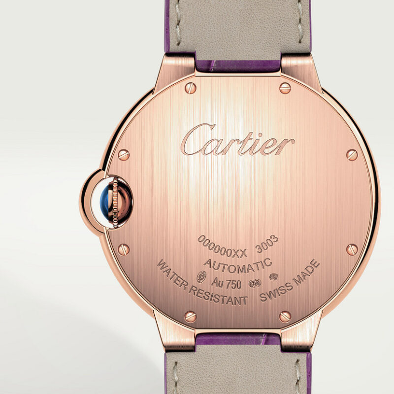 BALLON BLEU DE CARTIER WATCH 36MM ROSE GOLD DIAMONDS LEATHER CRWJBB0050 - Image 2