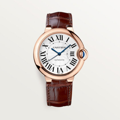 BALLON BLEU DE CARTIER WATCH 36MM ROSE GOLD LEATHER CRWGBB0009