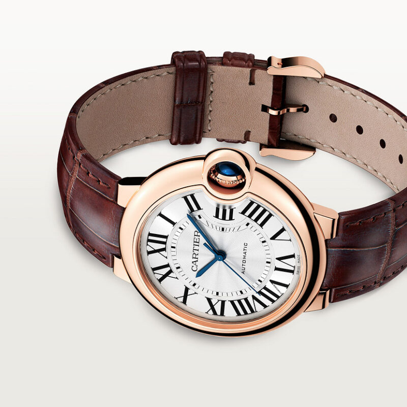 BALLON BLEU DE CARTIER WATCH 36MM ROSE GOLD LEATHER CRWGBB0009 - Image 3