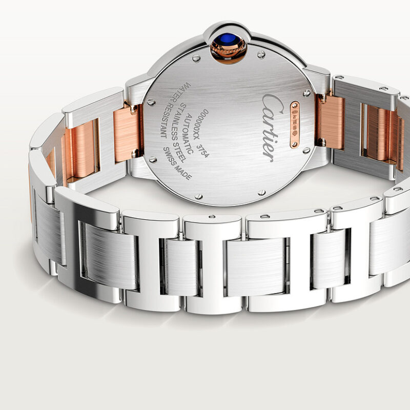BALLON BLEU DE CARTIER WATCH 36 MM ROSE GOLD STEEL DIAMONDS CRW3BB0024 - Image 4